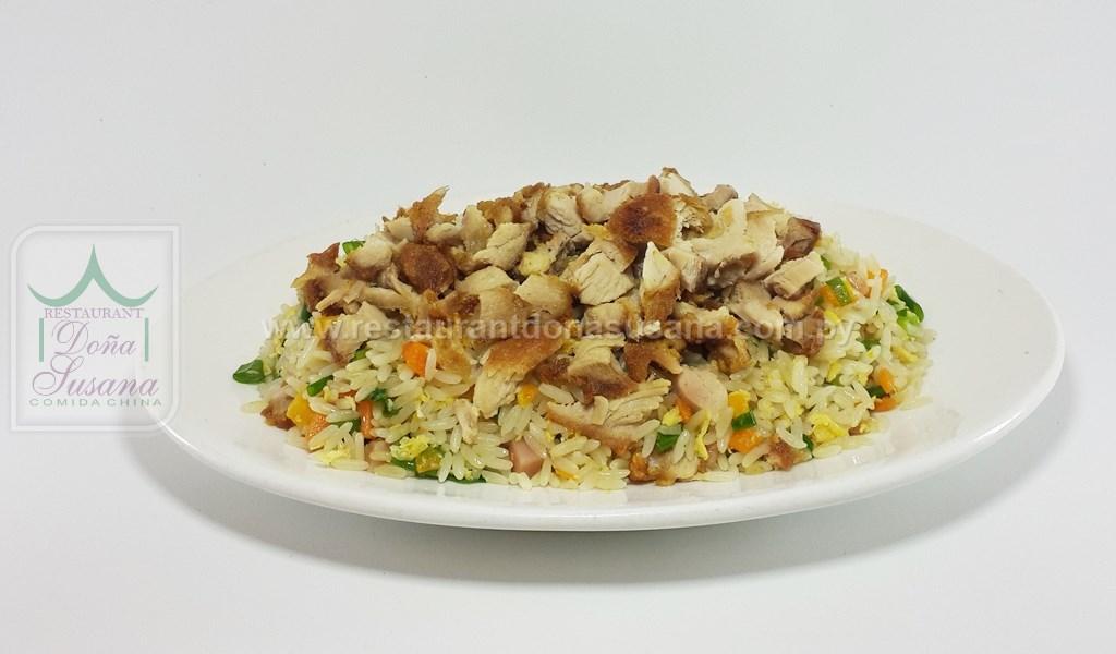 Arroz Frito Mixto con Pollo