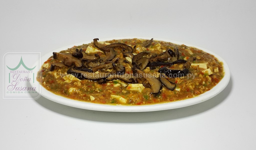 Queso de Soja a la Pimienta con Hongos